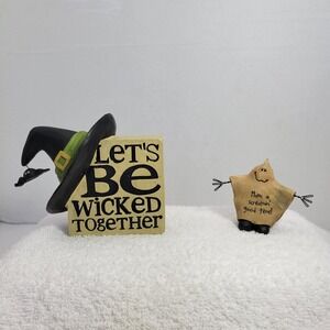 Blossom Bucket Halloween B.Lloyd 2007, 2013 Ghost Witch Bat Figurines